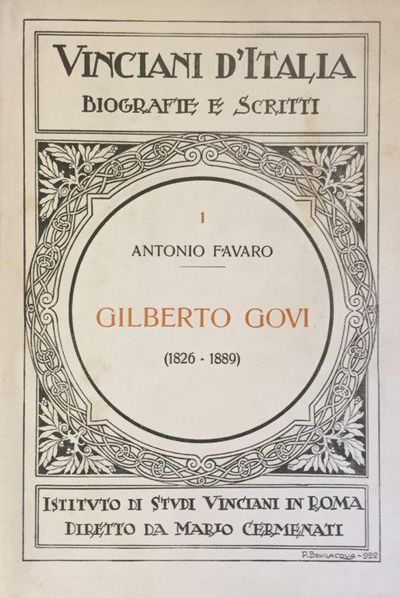 Image for Gilberto Govi ed I suoi scritti intorno a Leonardo da Vinci.