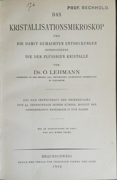 Image for Das Kristallisationsmikroskop und die Damit Gemachten Entdeckungen insbesondere die der Flussigen Kristalle.