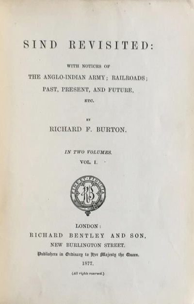 Image for Sind Revisited: With notices of the Anglo-Indian Army; Railroads; Past, Present, and Future.
