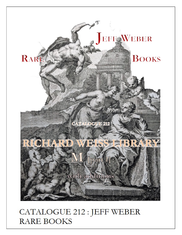 CATALOGUE 212: RICHARD WEISS LIBRARY: M - part 1 [Science, Astronomy, Natural History, Physics, Mars, Geology, Life Science] 